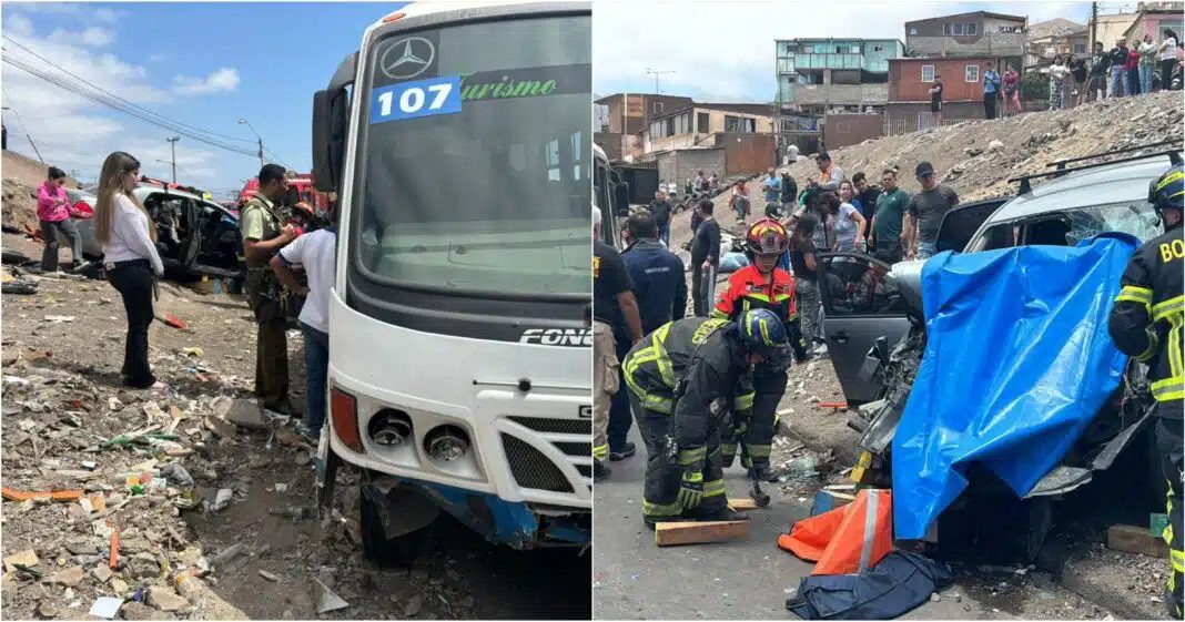 Accidente en Antofagasta: Colisión entre Microbús y Vehículo Menor Deja 8 Lesionados