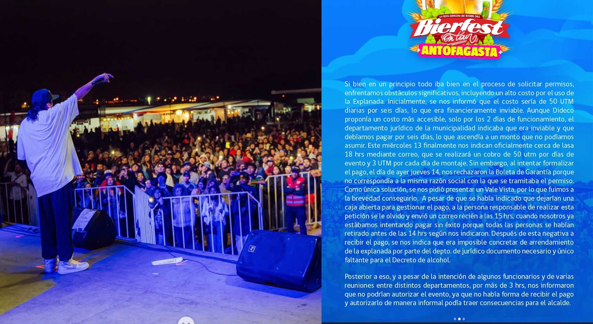 Suspensión de la fiesta de la cerveza en Antofagasta por segunda vez debido a la falta de permisos.