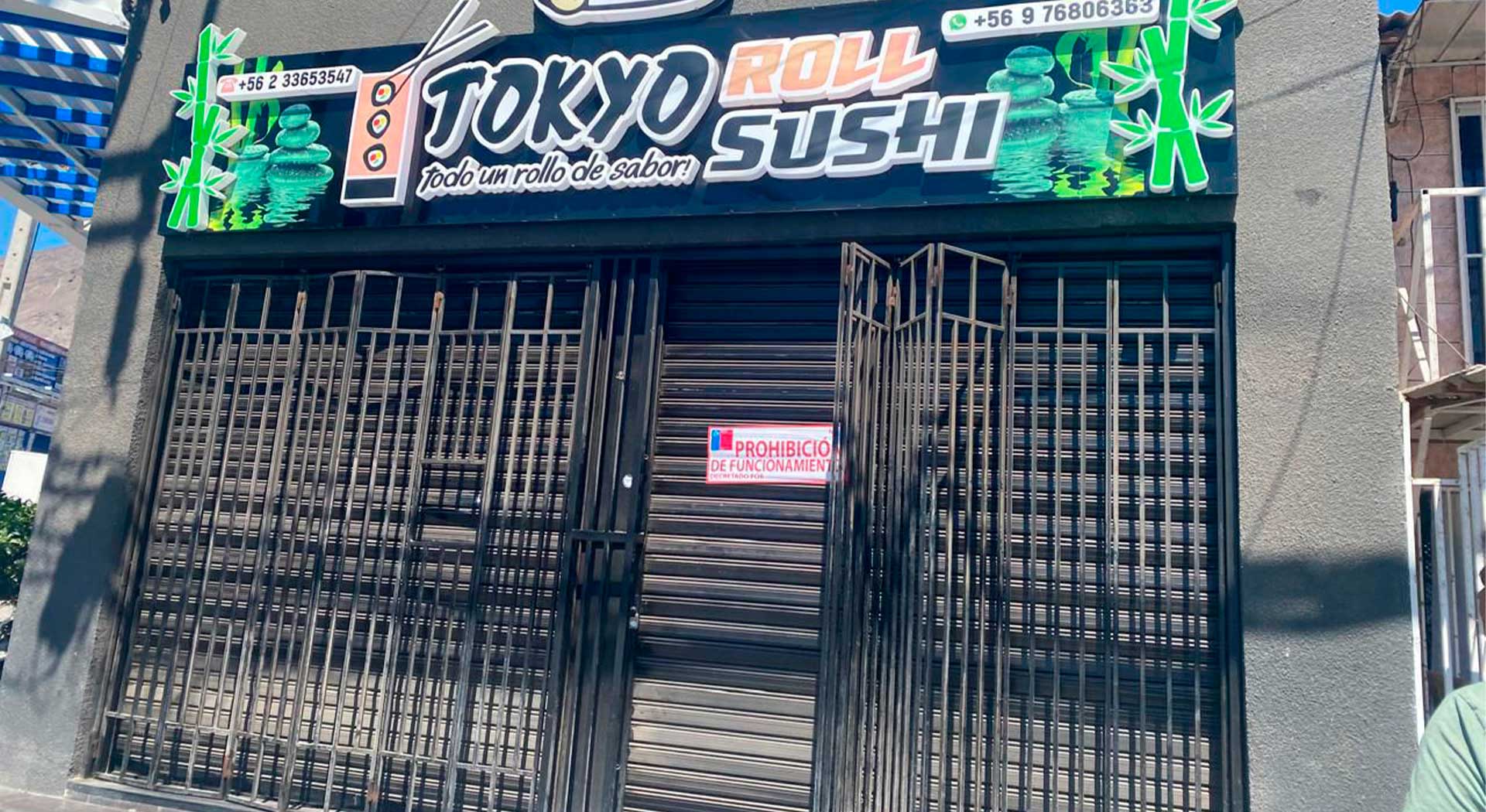 Se prohíbe la operación del restaurante «Tokio Roll Sushi» en Antofagasta.