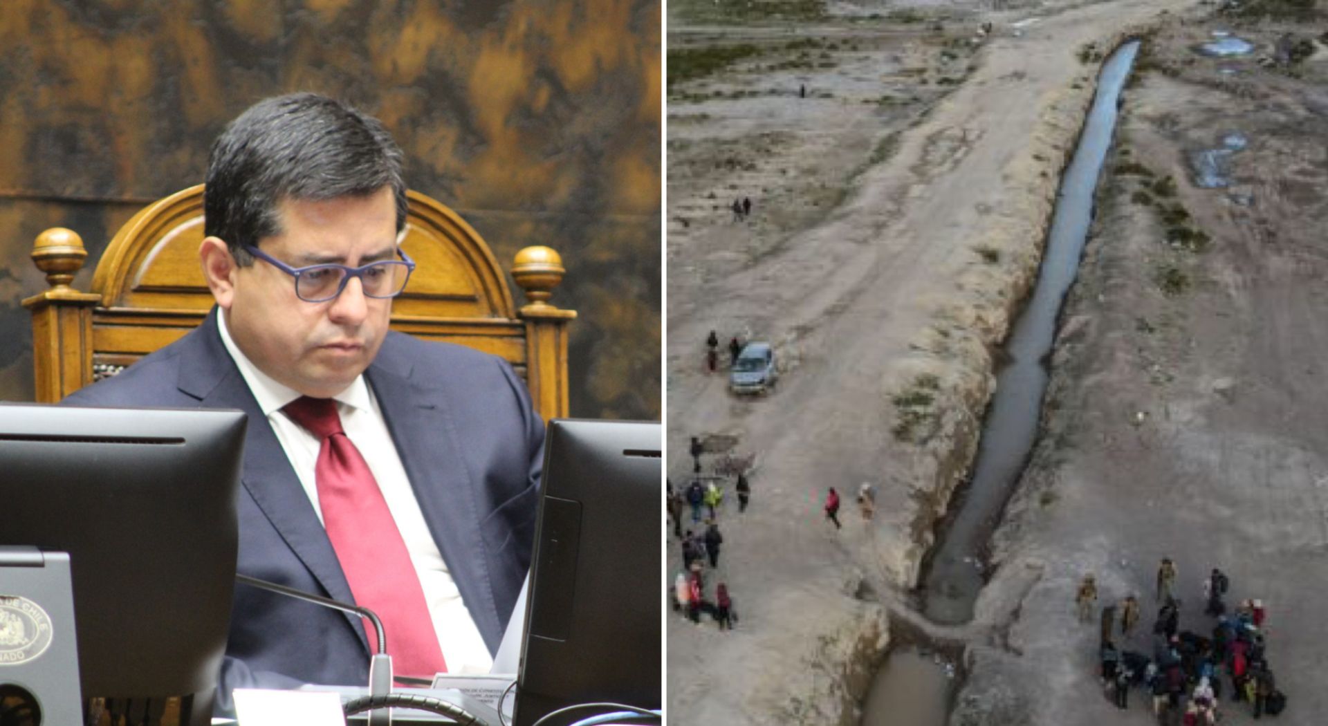 El senador Araya critica la construcción de zanjas en la frontera promovida por el gobierno actual, calificándola como una infraestructura obsoleta.