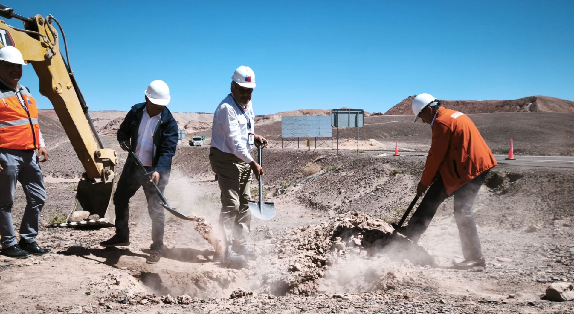 Comienzan las mejoras en la carretera que une San Pedro de Atacama con Calama.