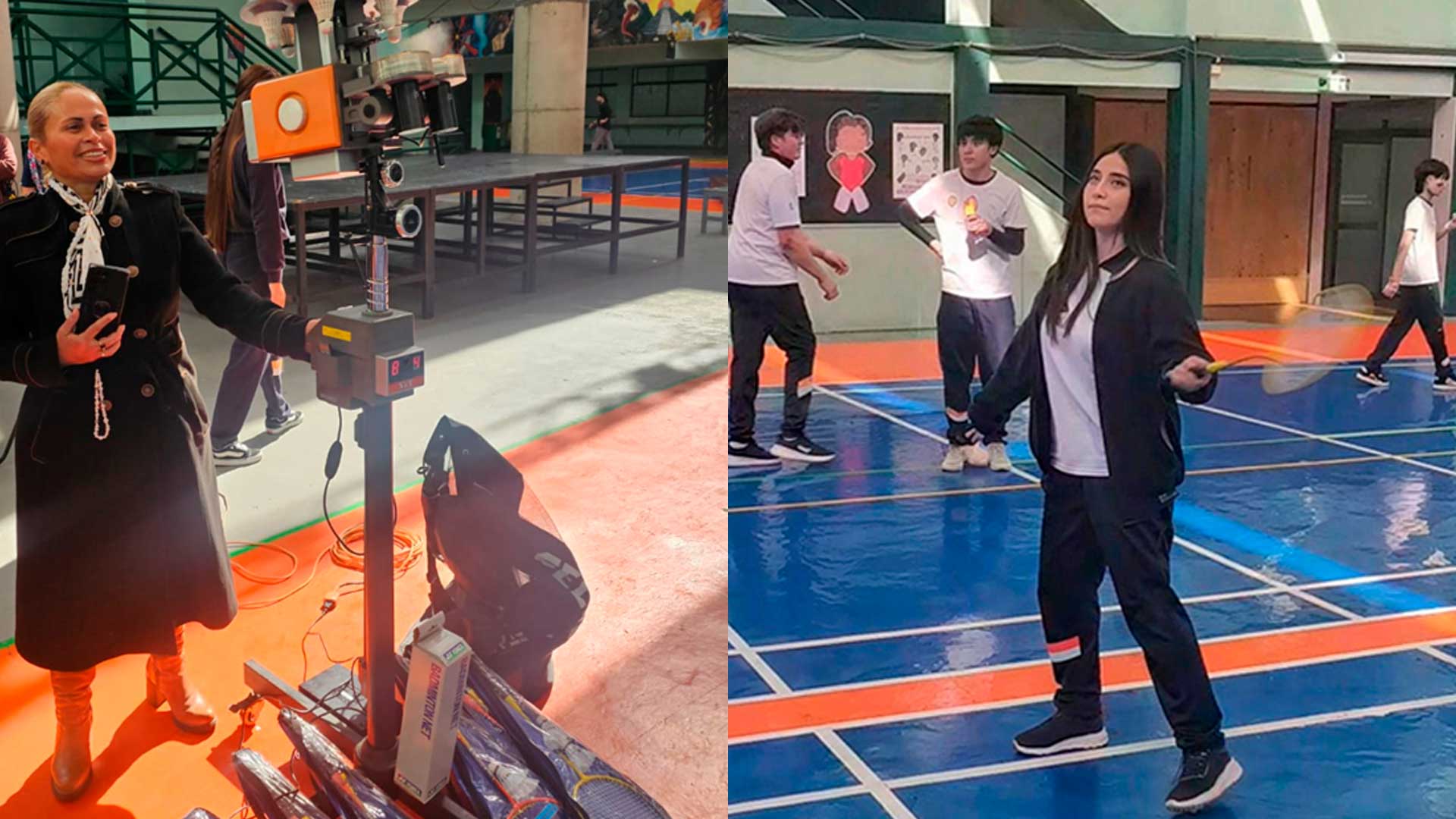 Innovador robot transforma las clases de bádminton en un liceo de Antofagasta
