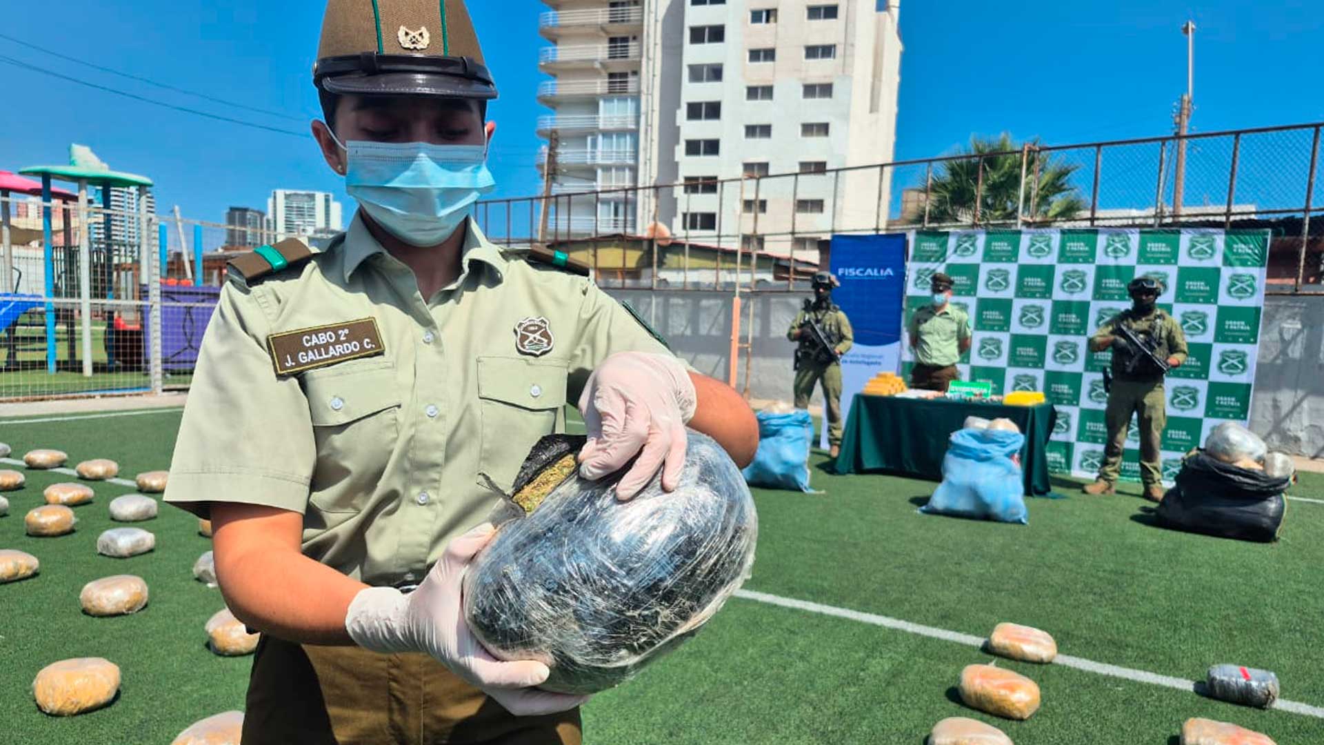 Tocopilla desmantela red de narcotráfico con la detención de 15 extranjeros y la incautación de más de 323 kilos de droga